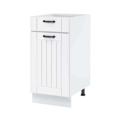 Kombi-Unterschrank LESJA - Breite 40 cm, weiß, Beine 10 cm