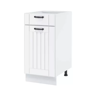 Kombi-Unterschrank LESJA - Breite 40 cm, weiß, Beine 10 cm
