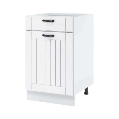 Kombi-Unterschrank LESJA - Breite 50 cm, weiß, Beine 10 cm