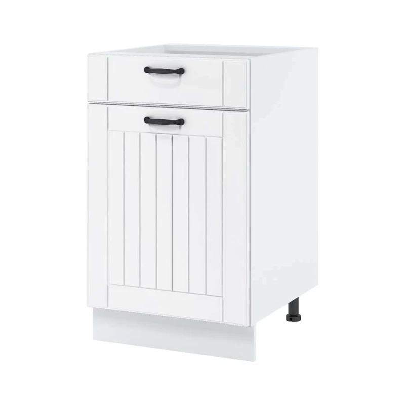 Kombi-Unterschrank LESJA - Breite 50 cm, weiß, Beine 10 cm