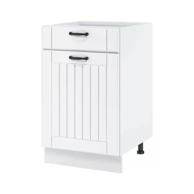 Kombi-Unterschrank LESJA - Breite 50 cm, weiß, Beine 10 cm