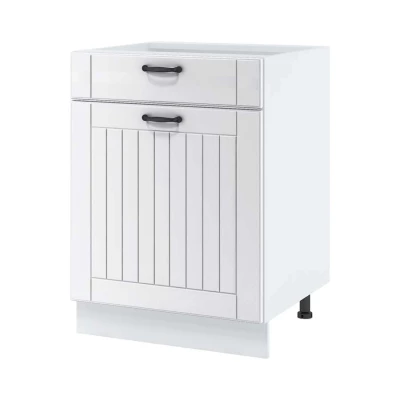 Kombi-Unterschrank LESJA - Breite 60 cm, weiß, Beine 10 cm