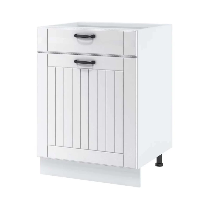 Kombi-Unterschrank LESJA - Breite 60 cm, weiß, Beine 15 cm