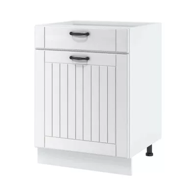 Kombi-Unterschrank LESJA - Breite 60 cm, weiß, Beine 15 cm
