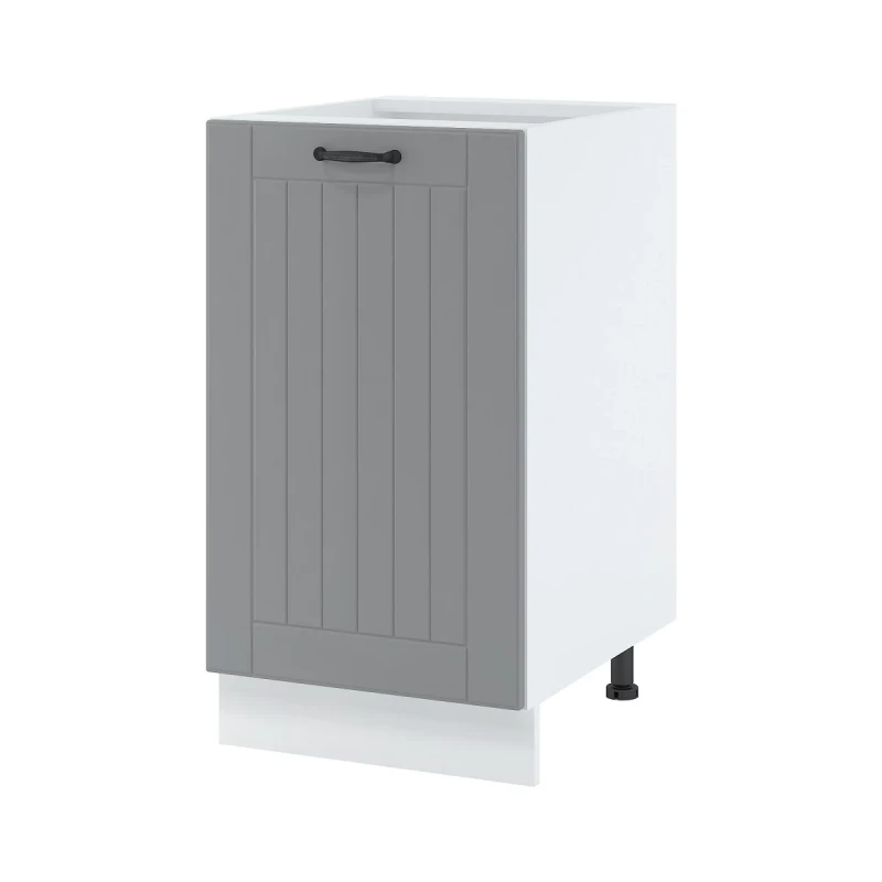 LESJA Inselschrank - Breite 45 cm, grau/weiß, Beine 10 cm