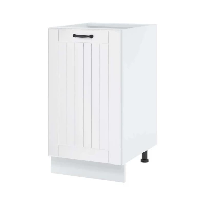 Inselschrank LESJA - Breite 45 cm, weiß, Beine 10 cm