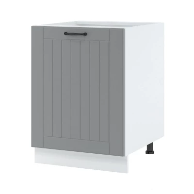 LESJA Inselschrank - Breite 60 cm, grau/weiß, Beine 15 cm