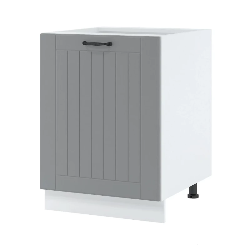 LESJA Inselschrank - Breite 60 cm, grau/weiß, Beine 15 cm