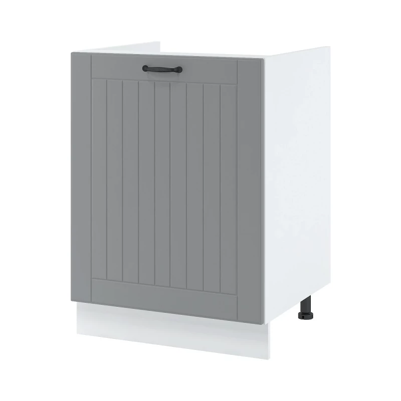LESJA Waschbeckenschrank - Breite 60 cm, grau / weiß, Beine 10 cm