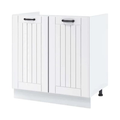 LESJA Waschbeckenunterschrank - Breite 80 cm, weiß, Beine 10 cm