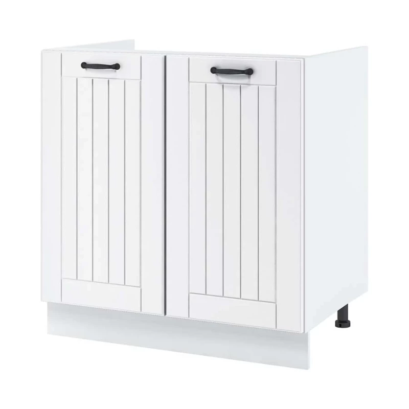 LESJA Waschbeckenunterschrank - Breite 80 cm, weiß, Beine 15 cm