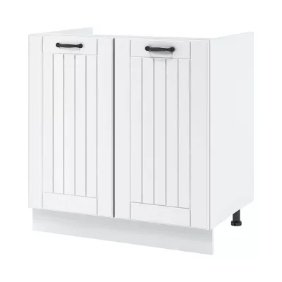 LESJA Waschbeckenunterschrank - Breite 80 cm, weiß, Beine 15 cm
