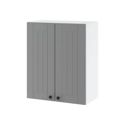 LESJA zweitüriger Oberschrank - Breite 60 cm, grau / weiß
