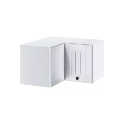 Eckoberschrank LESJA - Breite 65 cm, weiß