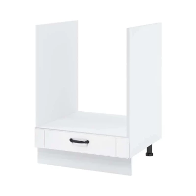 Unterschrank für Einbaubackofen LESJA - Breite 60 cm, weiß, Beine 10 cm