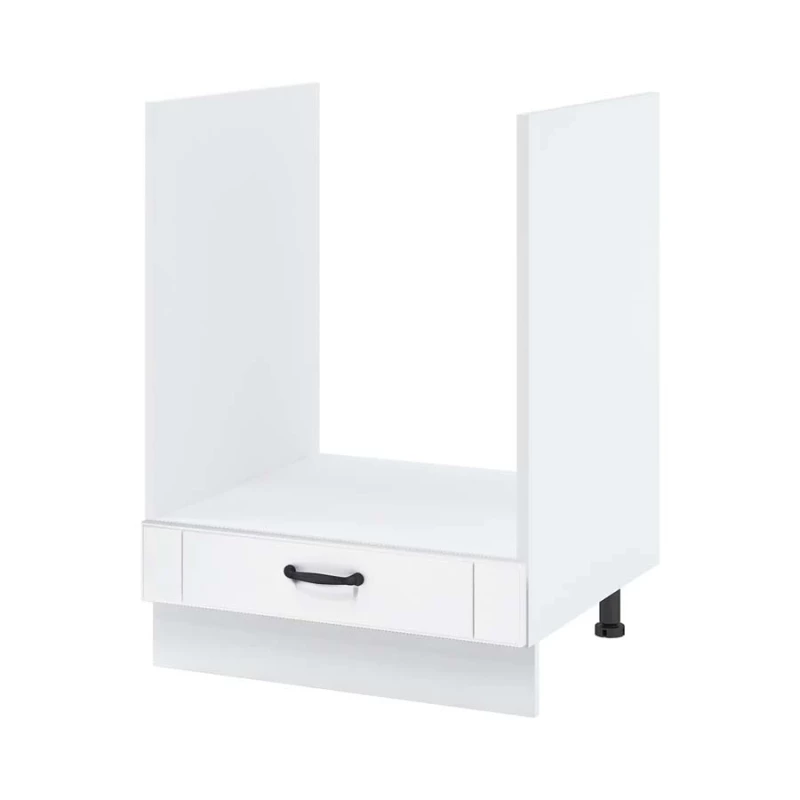Unterschrank für Einbaubackofen LESJA - Breite 60 cm, weiß, Beine 10 cm