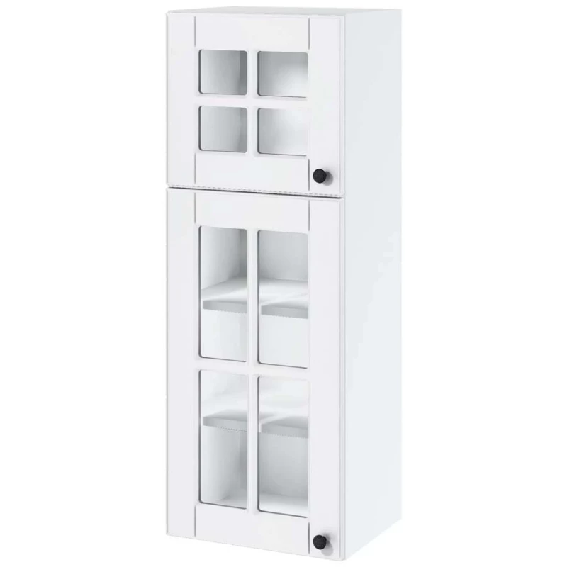 LESJA Glas-Hängeschrank - Breite 40 cm, weiß