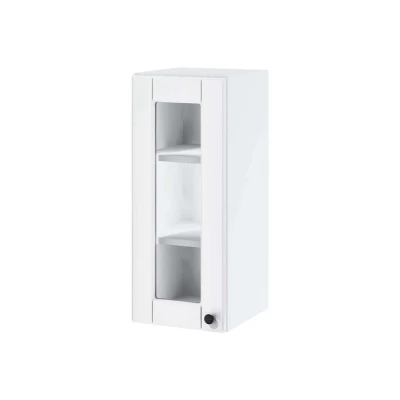 Eintürige Vitrine LESJA - Breite 30 cm, weiß
