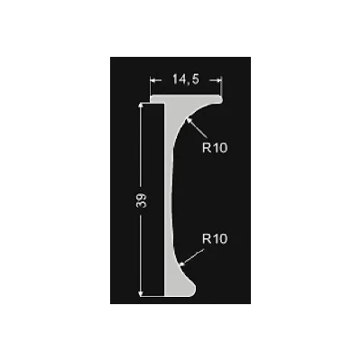 Eckverbindungsleiste EINHEIT 2 - 60 cm, silber