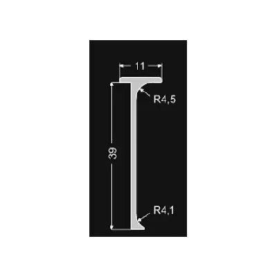 Eckverbindungsleiste EINHEIT 4 - 60 cm, silber