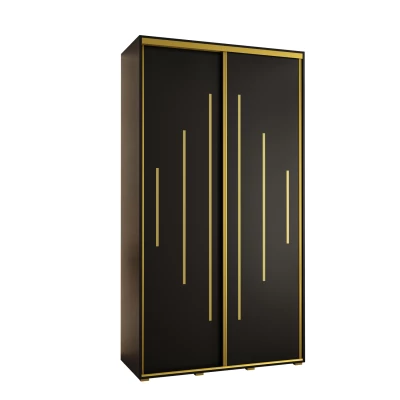 Kleiderschrank ASIRI 12 - 140/60 cm, schwarz/gold