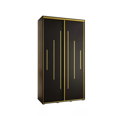 Kleiderschrank ASIRI 12 - 140/60 cm, schwarz/gold