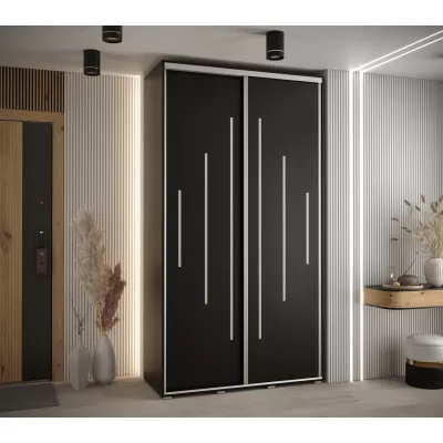 Kleiderschrank ASIRI 12 - 140/60 cm, schwarz/silber