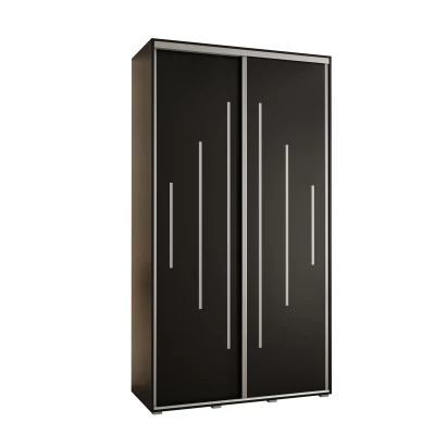 Kleiderschrank ASIRI 12 - 140/60 cm, schwarz/silber