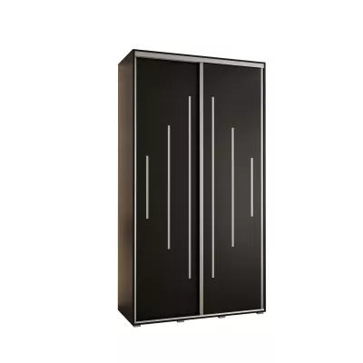 Kleiderschrank ASIRI 12 - 140/60 cm, schwarz/silber