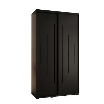 Kleiderschrank ASIRI 12 - 140/60 cm, schwarz / schwarz
