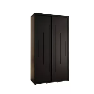 Kleiderschrank ASIRI 12 - 140/60 cm, schwarz / schwarz
