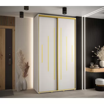 Kleiderschrank ASIRI 12 - 140/60 cm, weiß/gold