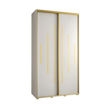 Kleiderschrank ASIRI 12 - 140/60 cm, weiß/gold