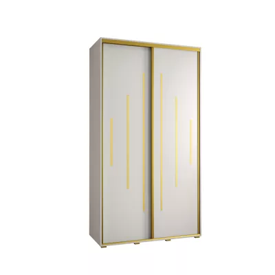 Kleiderschrank ASIRI 12 - 140/60 cm, weiß/gold