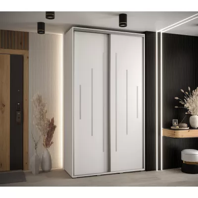 Kleiderschrank ASIRI 12 - 140/60 cm, weiß/silber