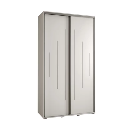 Kleiderschrank ASIRI 12 - 140/60 cm, weiß/silber