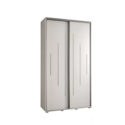 Kleiderschrank ASIRI 12 - 140/60 cm, weiß/silber