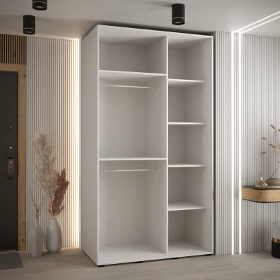 Kleiderschrank ASIRI 12 - 140/60 cm, weiß/silber