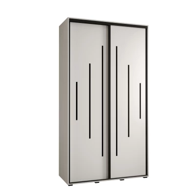 Kleiderschrank ASIRI 12 - 140/60 cm, weiß/schwarz