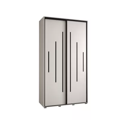 Kleiderschrank ASIRI 12 - 140/60 cm, weiß/schwarz