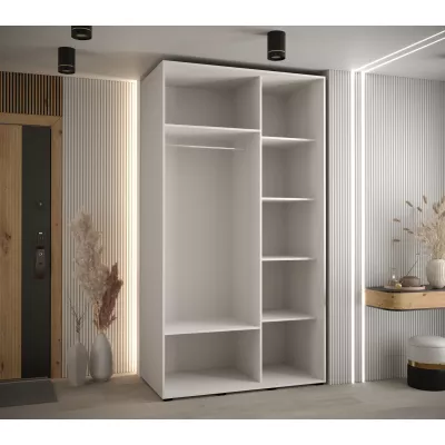 Kleiderschrank ASIRI 12 - 140/60 cm, weiß/schwarz