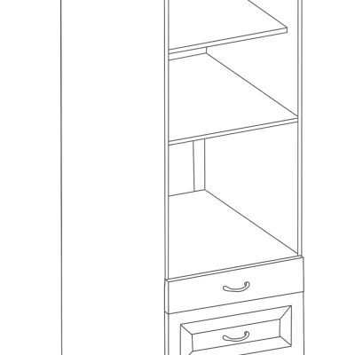 Einbau-Backofenschrank mit Schubladen AGAFIJA – Breite 60 cm, Kaschmir/Schwarz