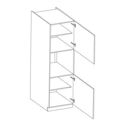 Küchenschrank für Einbaubackofen AGAFIJA – Breite 60 cm, Kaschmir/Schwarz