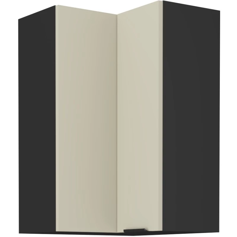 Eckhochschrank AGAFIJA 2 - 60x60 cm, Kaschmir/Schwarz