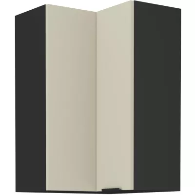 Eckhochschrank AGAFIJA 2 - 60x60 cm, Kaschmir/Schwarz