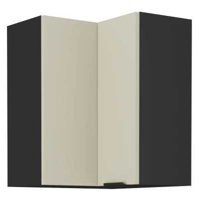 Eckoberschrank AGAFIJA 2 - 60x60 cm, Kaschmir / Schwarz