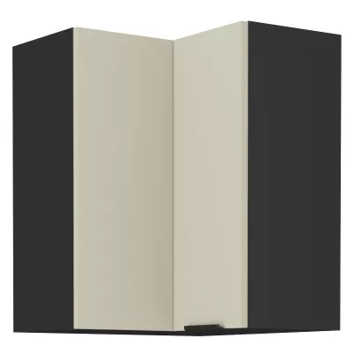 Eckoberschrank AGAFIJA 2 - 60x60 cm, Kaschmir / Schwarz