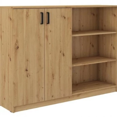 Hochschrank mit Regal MABAKA - Artisan Eiche