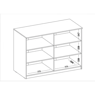 Hochschrank mit Regal MABAKA - Artisan Eiche
