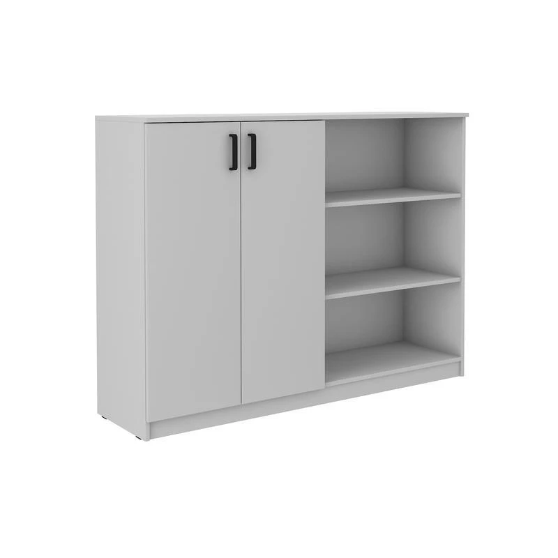 Hochschrank mit Regal MABAKA - grau